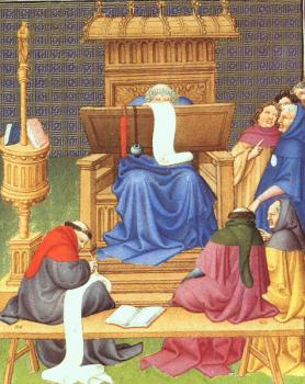Limbourg Brothers : Diocres Expounding the Scriptures